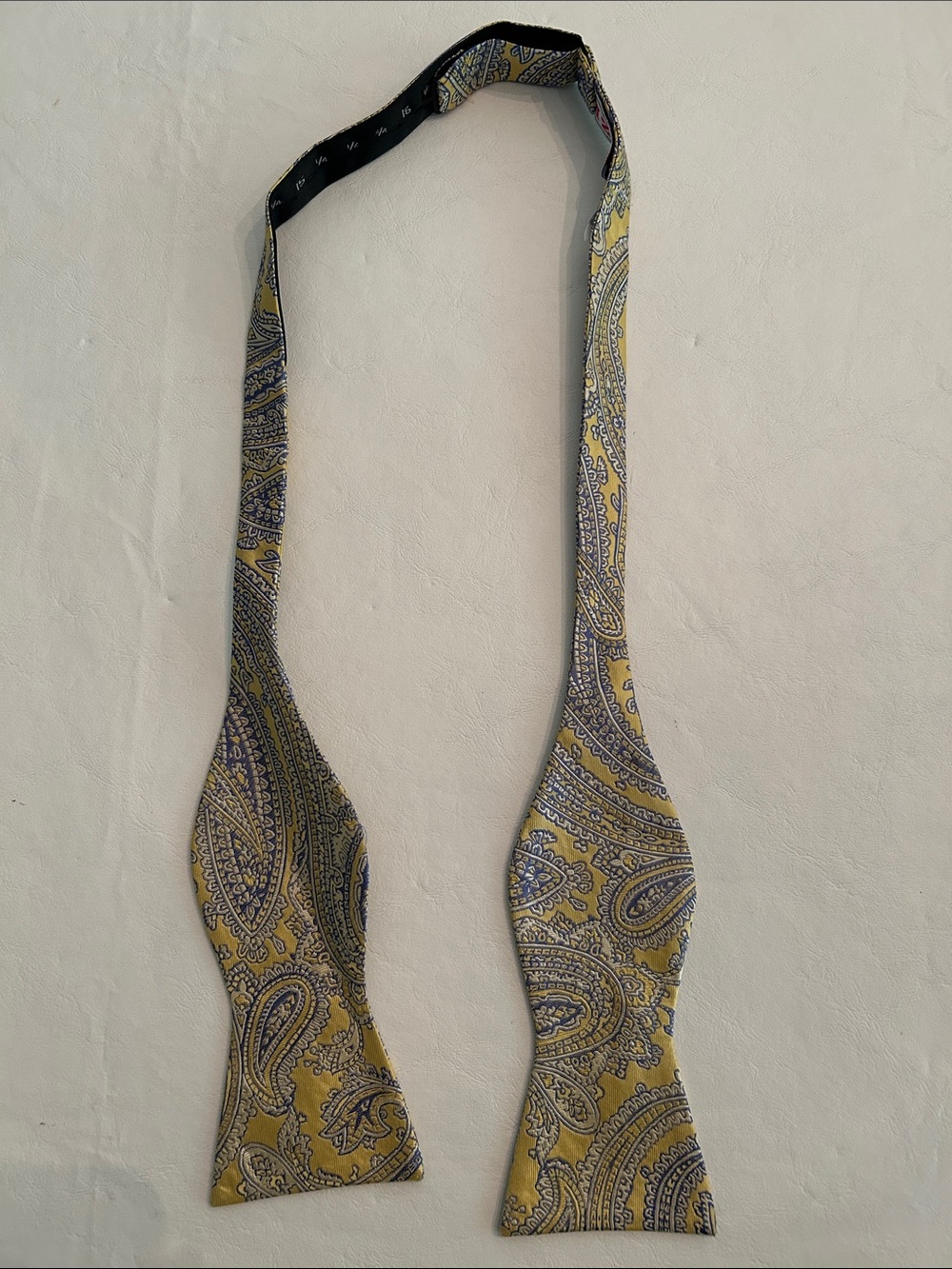 Izod Yellow Paisley Self-Tie Bow Tie